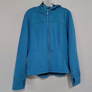 PrAna Women's blue softshell full zip jacket size XL long sleeve great shape